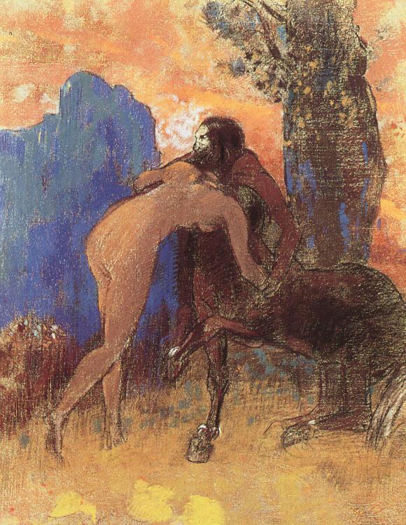 Odilon Redon Struggle Between Woman and a Centaur Germany oil painting art